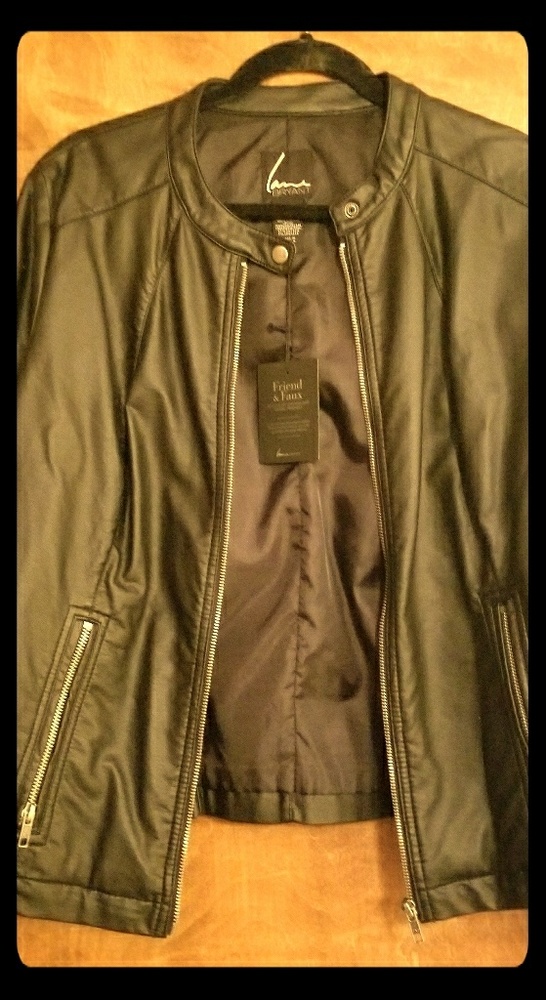 NWT vegan leather jacket